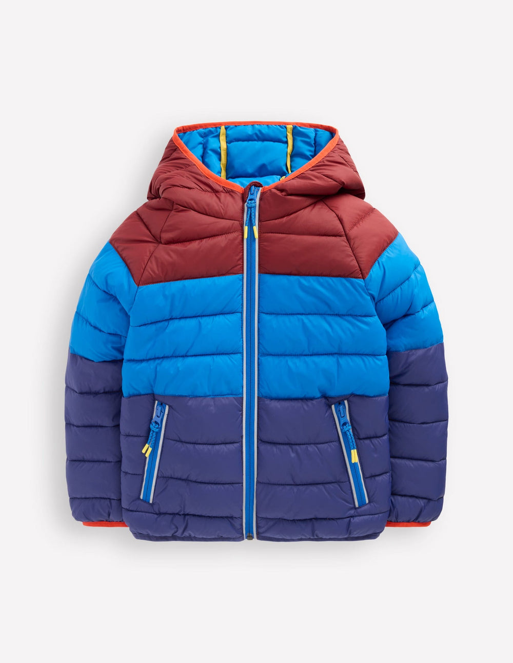 Boden Pack - Away Padded Jacket - Blue Colour Block