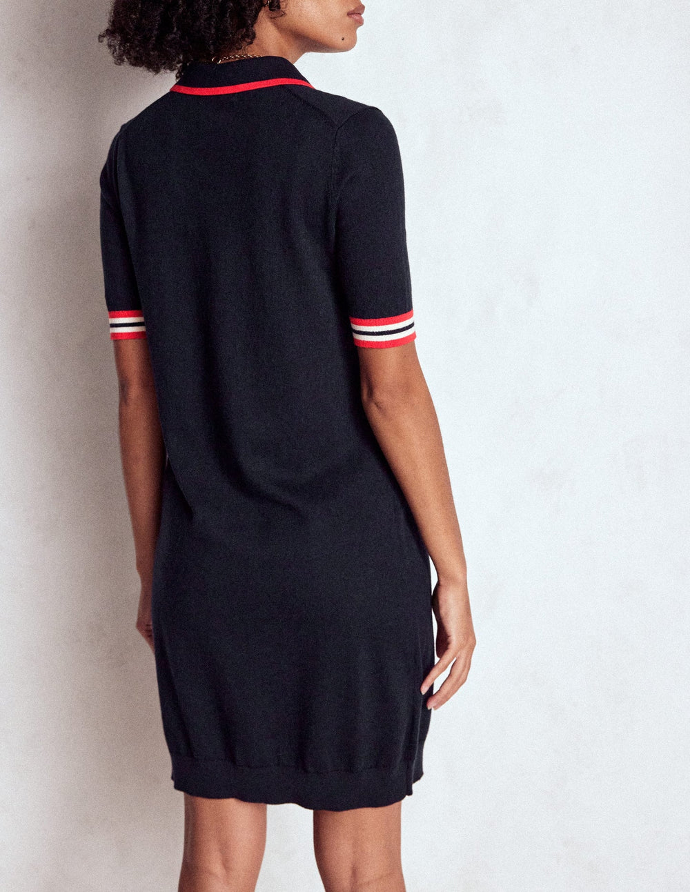 Boden Tipped Henley Dress - Navy
