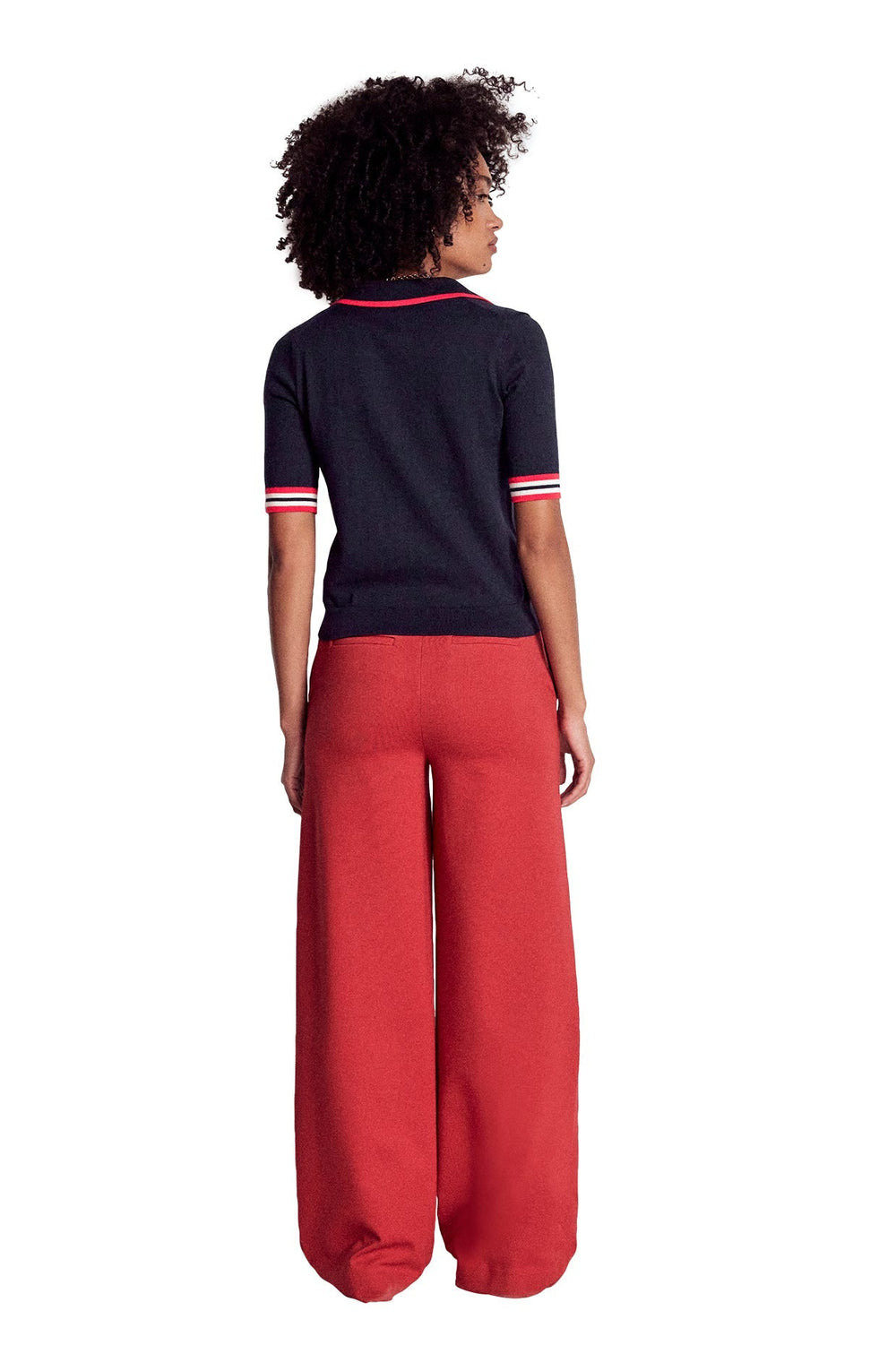 Boden Cotton Henley T-shirt - Navy