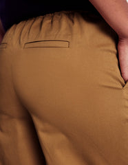 Boden Pull - on Cropped Pants - Hazelnut Brown