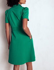 Boden Nicolette Ponte Shirt Dress - Bear Grass