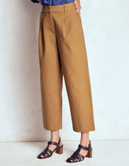Boden Bloomsbury Cotton Pants - Camel