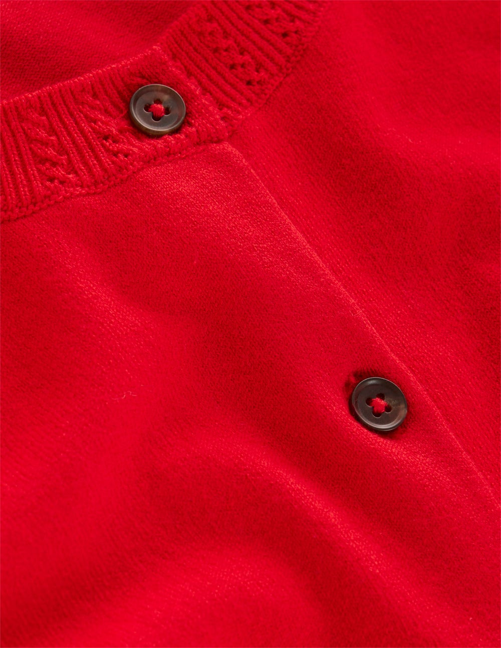 Boden Emilia Cotton Crew Cardigan - Poppy Red