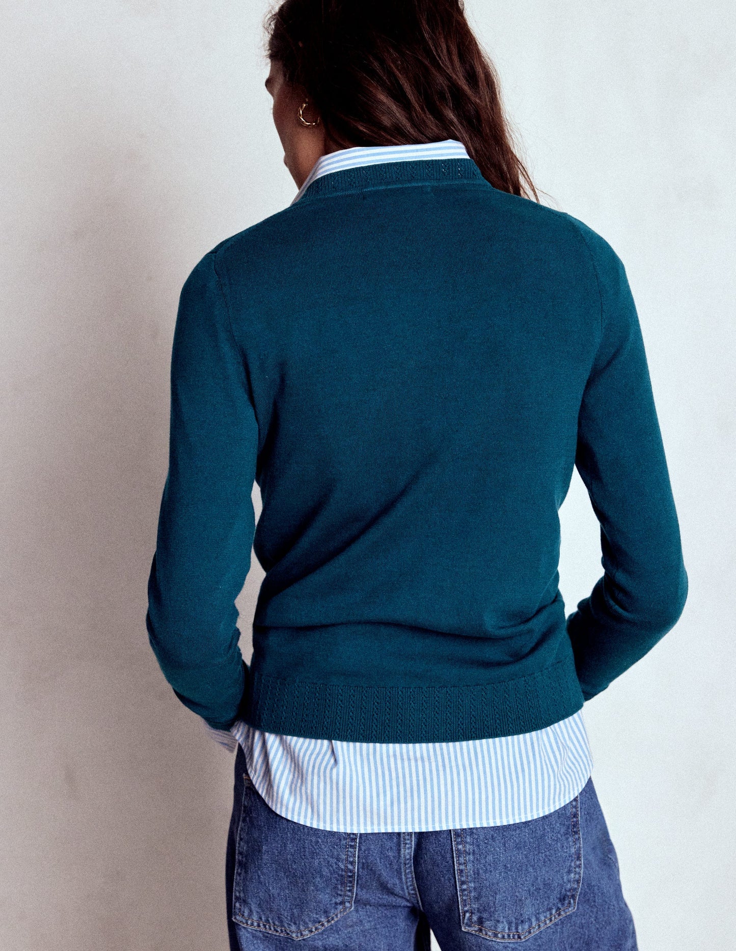 Boden Emilia Cotton Crew Sweater - Harbour Blue