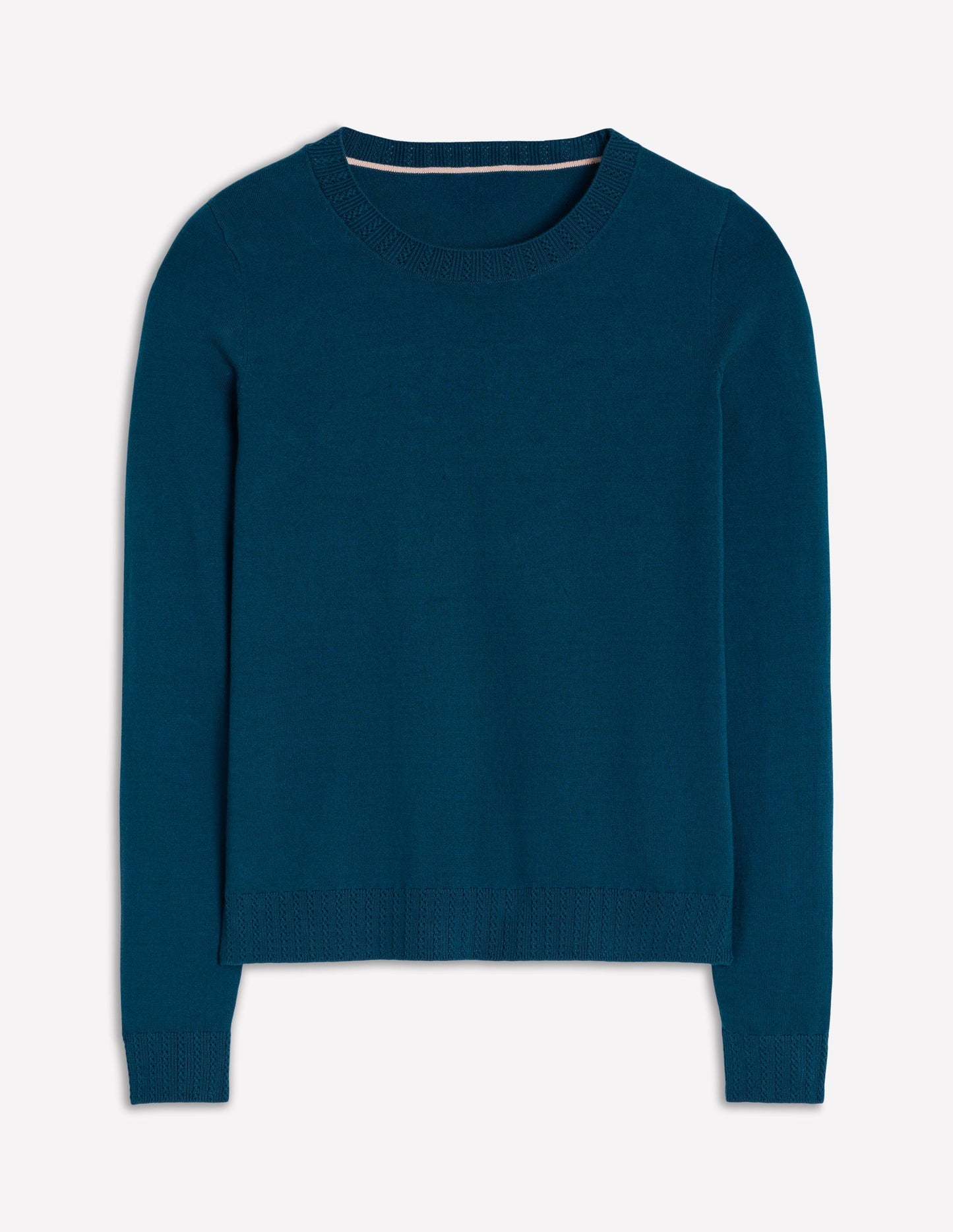 Boden Emilia Cotton Crew Sweater - Harbour Blue