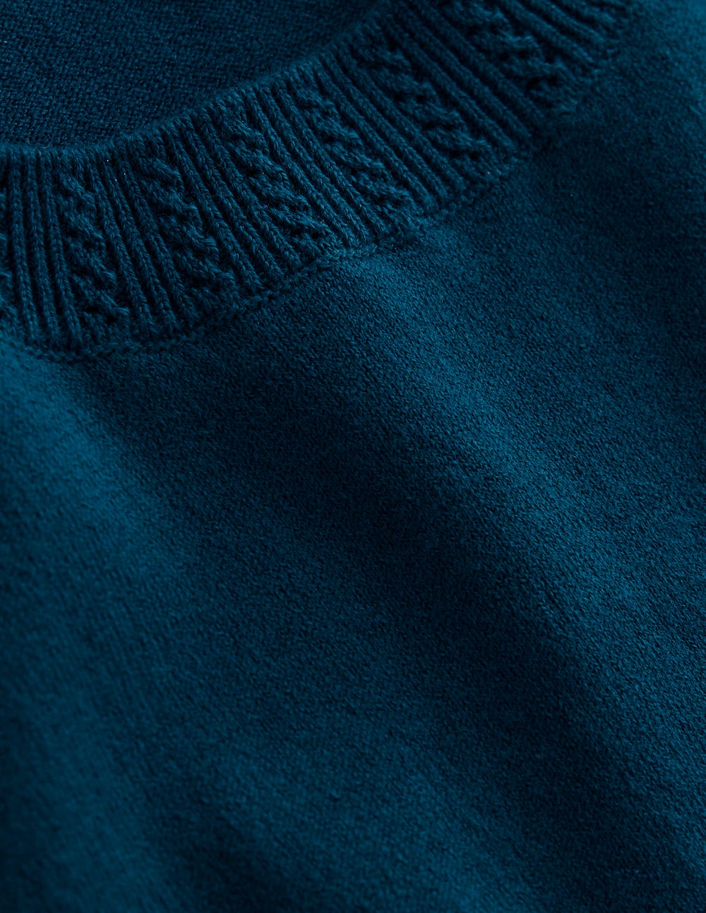 Boden Emilia Cotton Crew Sweater - Harbour Blue