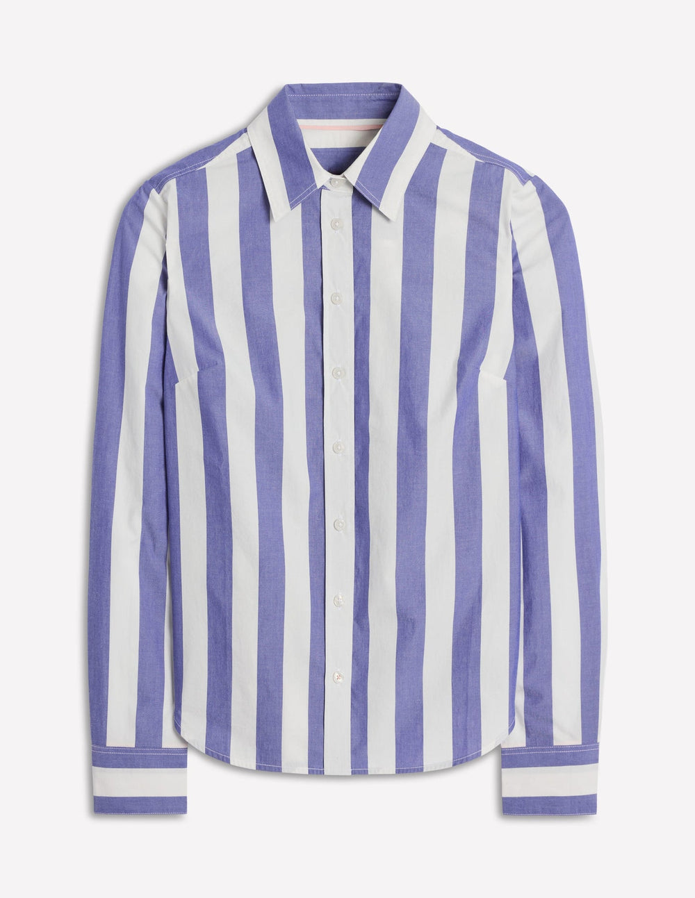 Boden Sienna Cotton Shirt - Bright Blue and Ivory Stripe