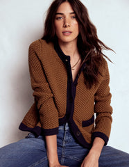 Boden Libby Knitted Jacket - Camel