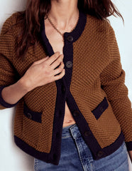 Boden Libby Knitted Jacket - Camel
