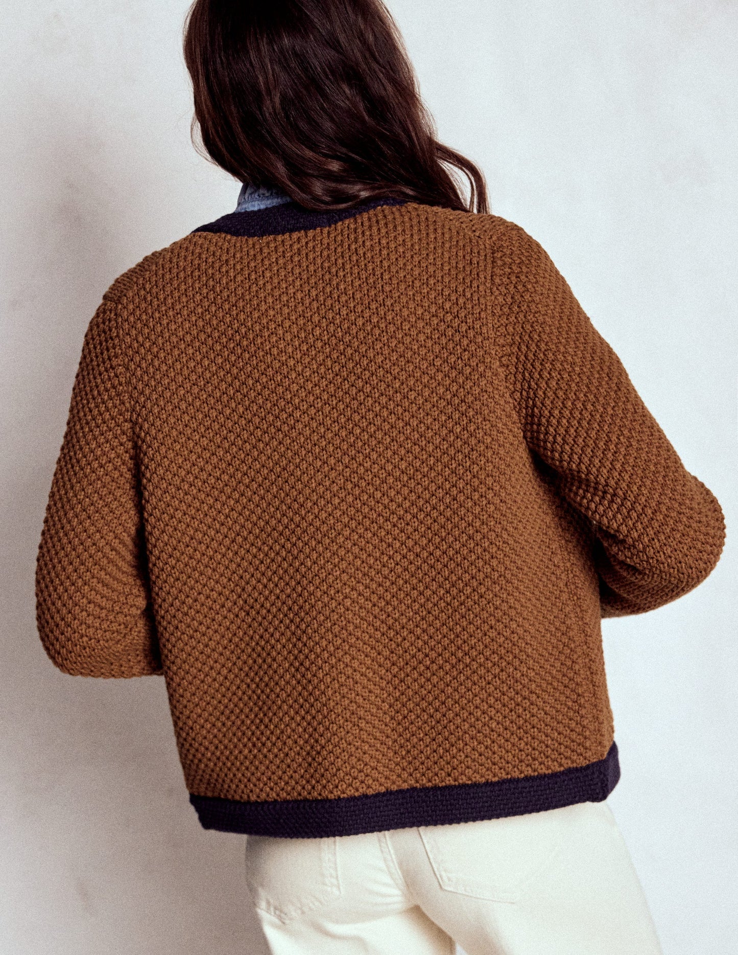 Boden Libby Knitted Jacket - Camel
