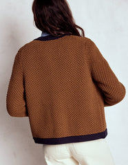 Boden Libby Knitted Jacket - Camel