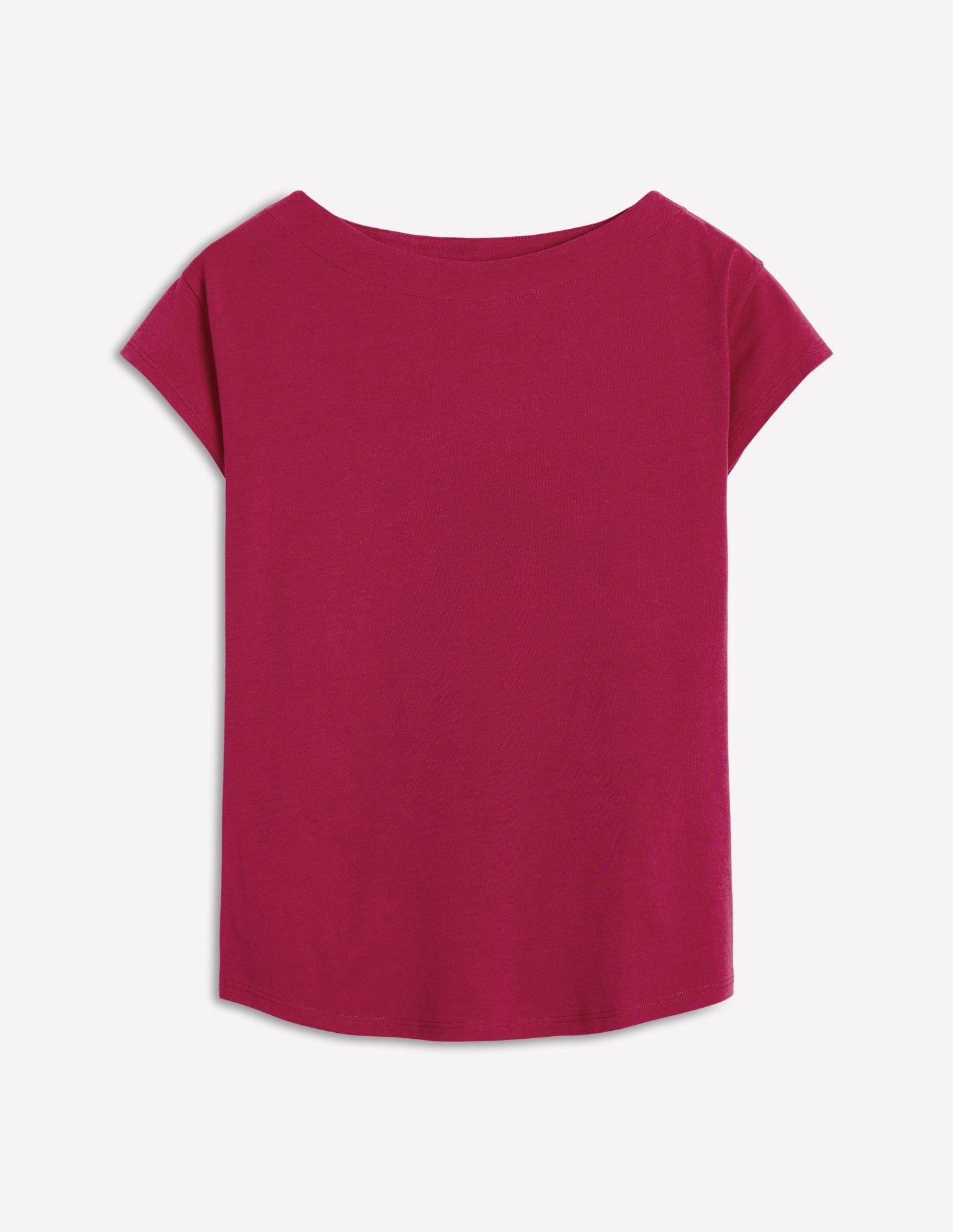 Boden Supersoft Boat Neck T-shirt - Burgundy Red