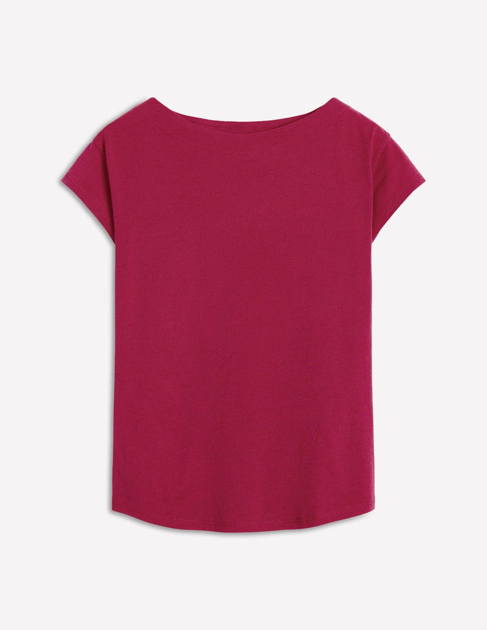 Boden Supersoft Boat Neck T-shirt - Burgundy Red
