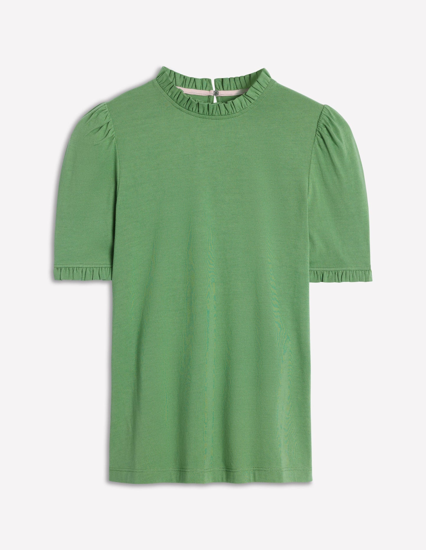 Boden Supersoft Frill Detail T-shirt - Newt Green