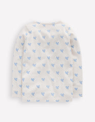Boden Long Sleeve Pointelle Top - Multi Bows