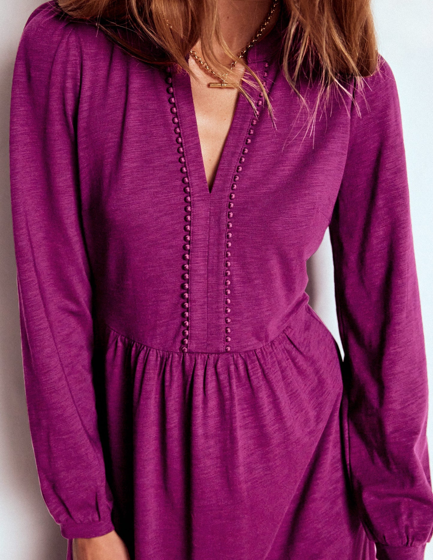 Boden Naomi Relaxed Jersey Dress - Plum Jam