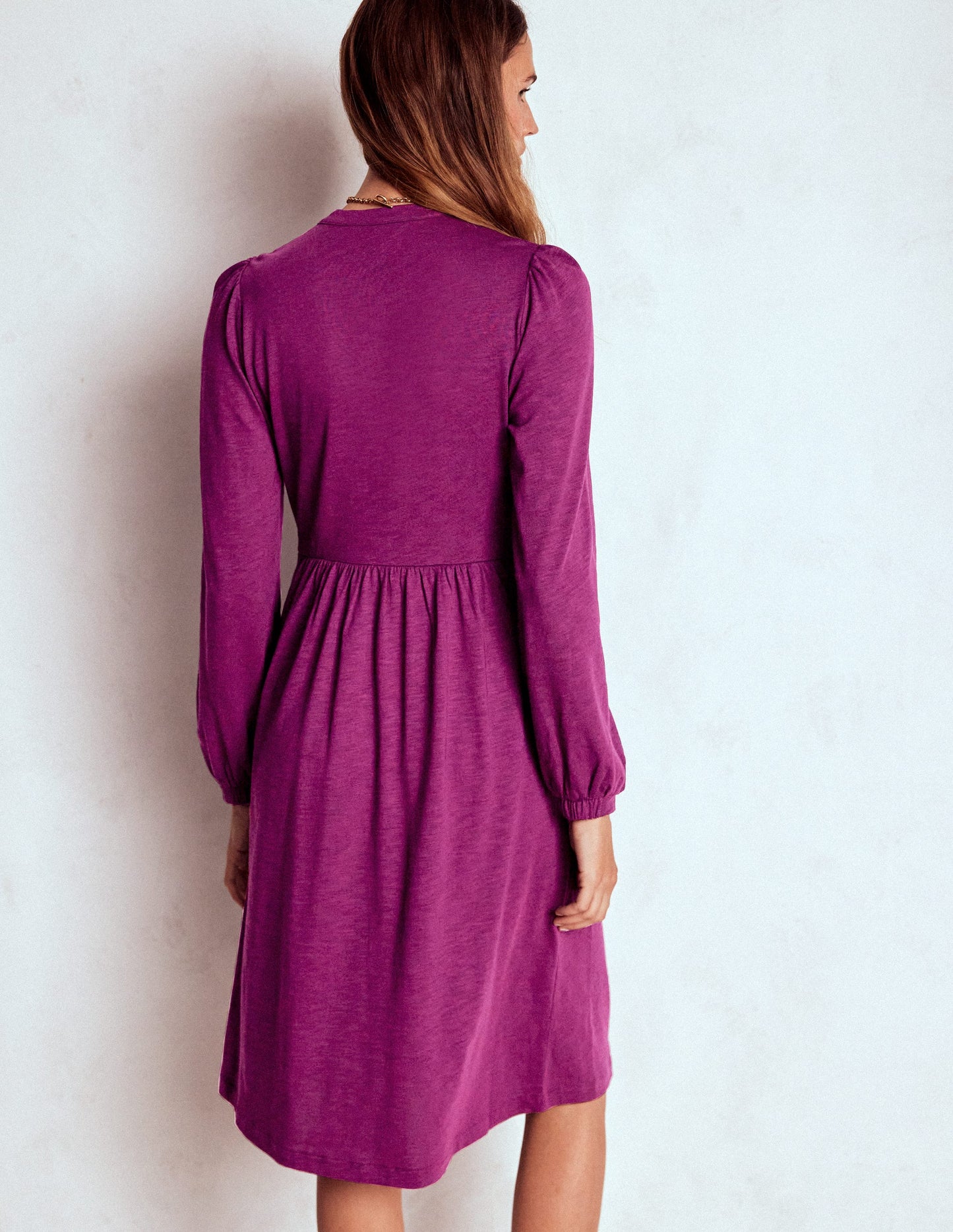 Boden Naomi Relaxed Jersey Dress - Plum Jam