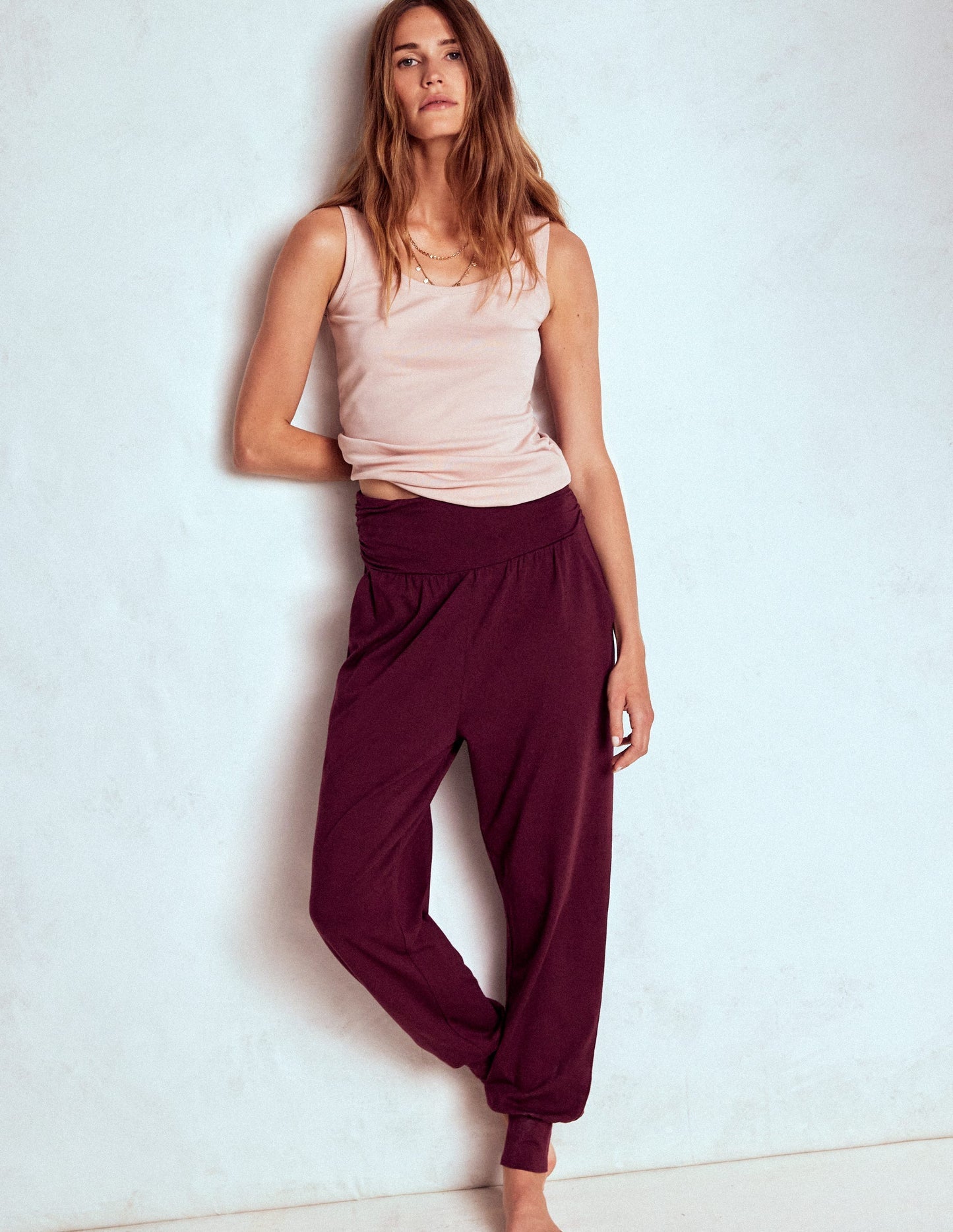 Boden Hareem Jersey Sweatpants - Deep Wisteria