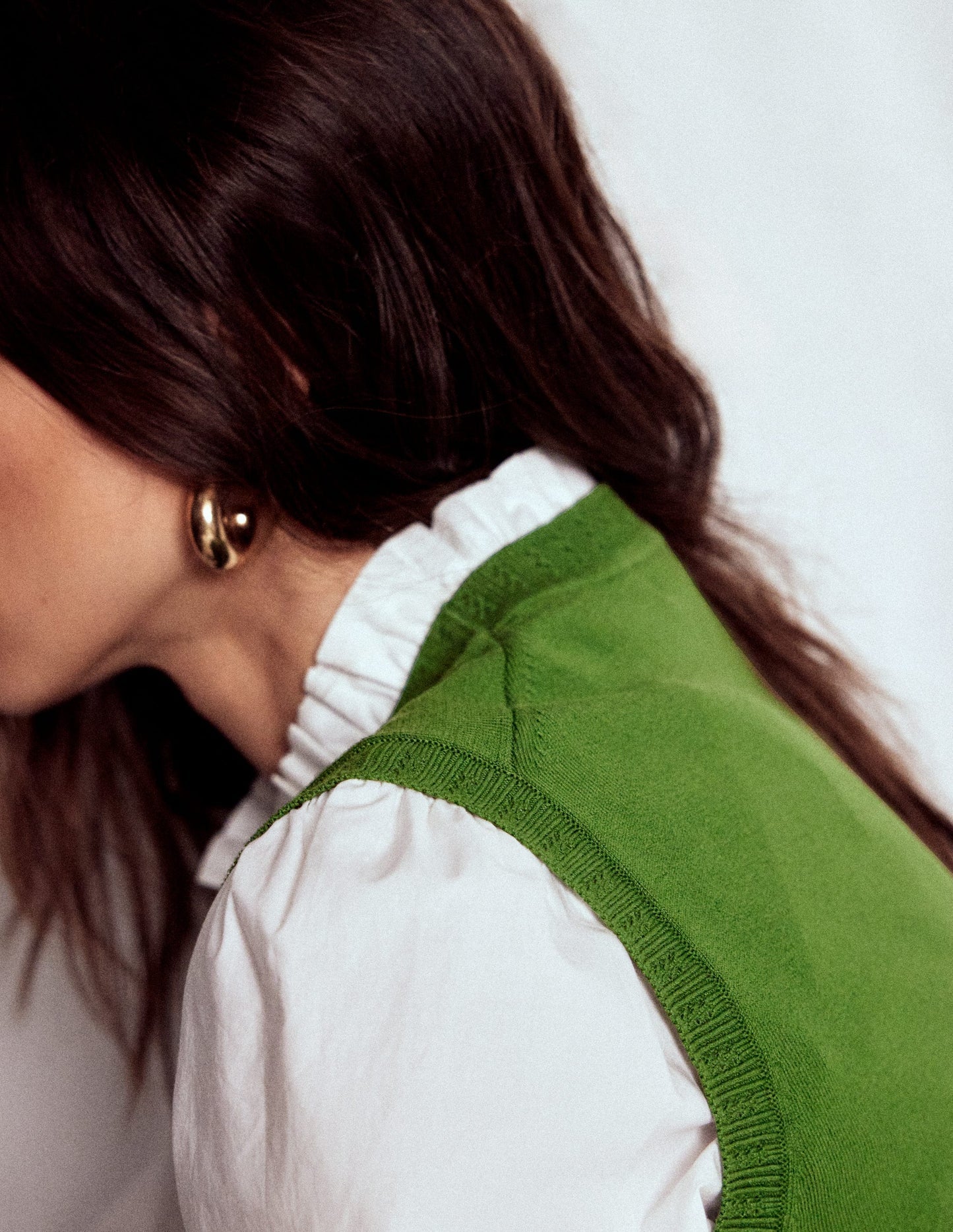 Boden Emilia Cotton Crew Neck Vest - Promenade Green