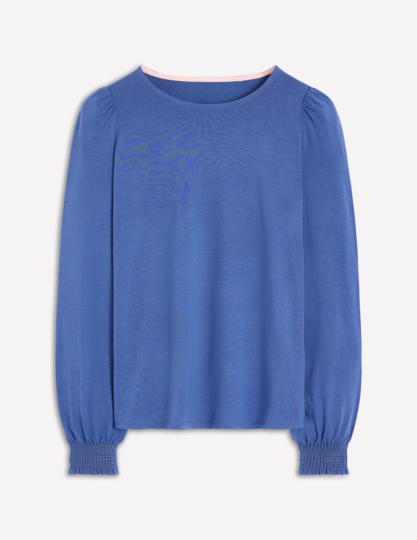Boden Smocked Cuff Supersoft Top - Denim Blue