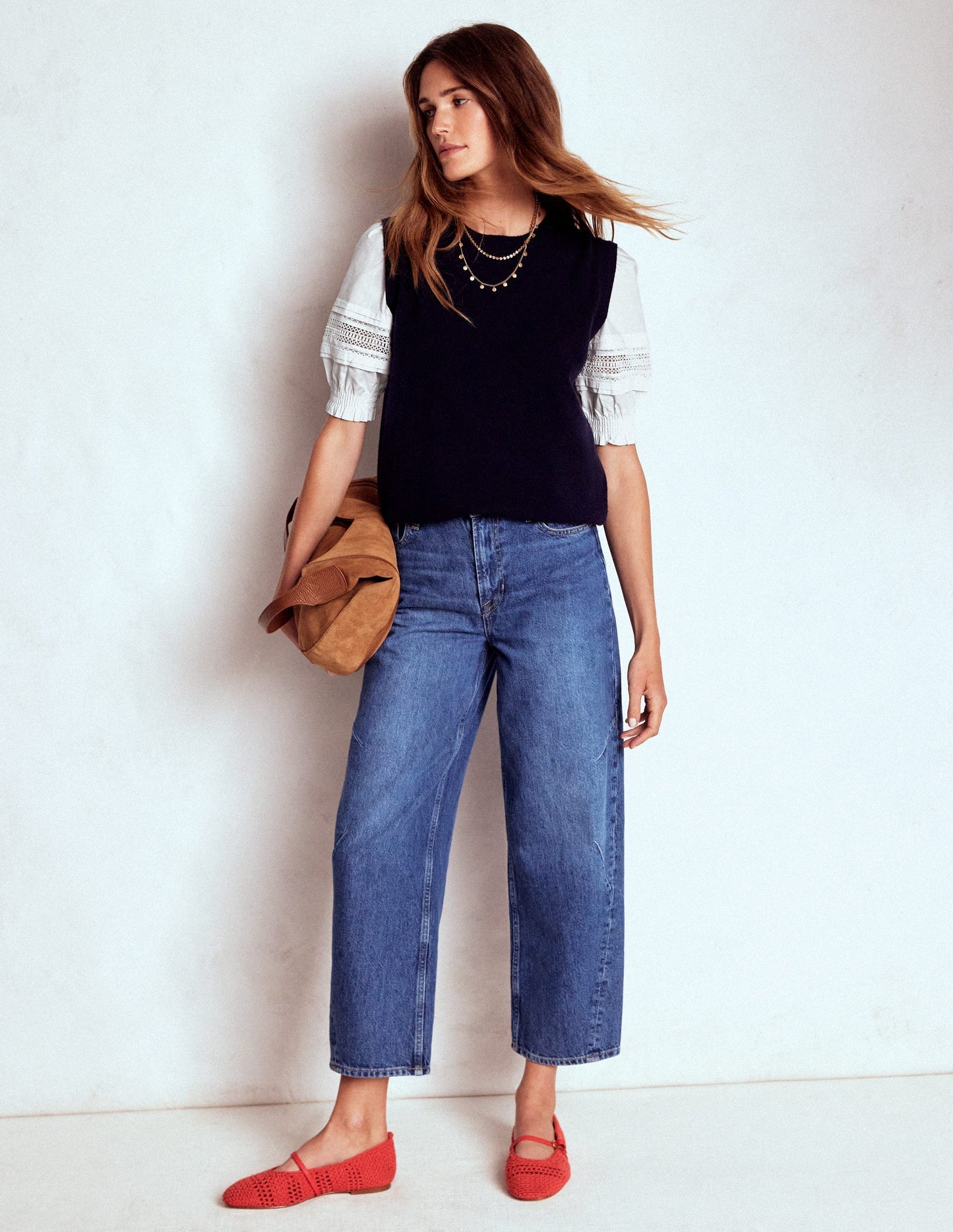 Boden Lottie Puff Sleeve Top - White