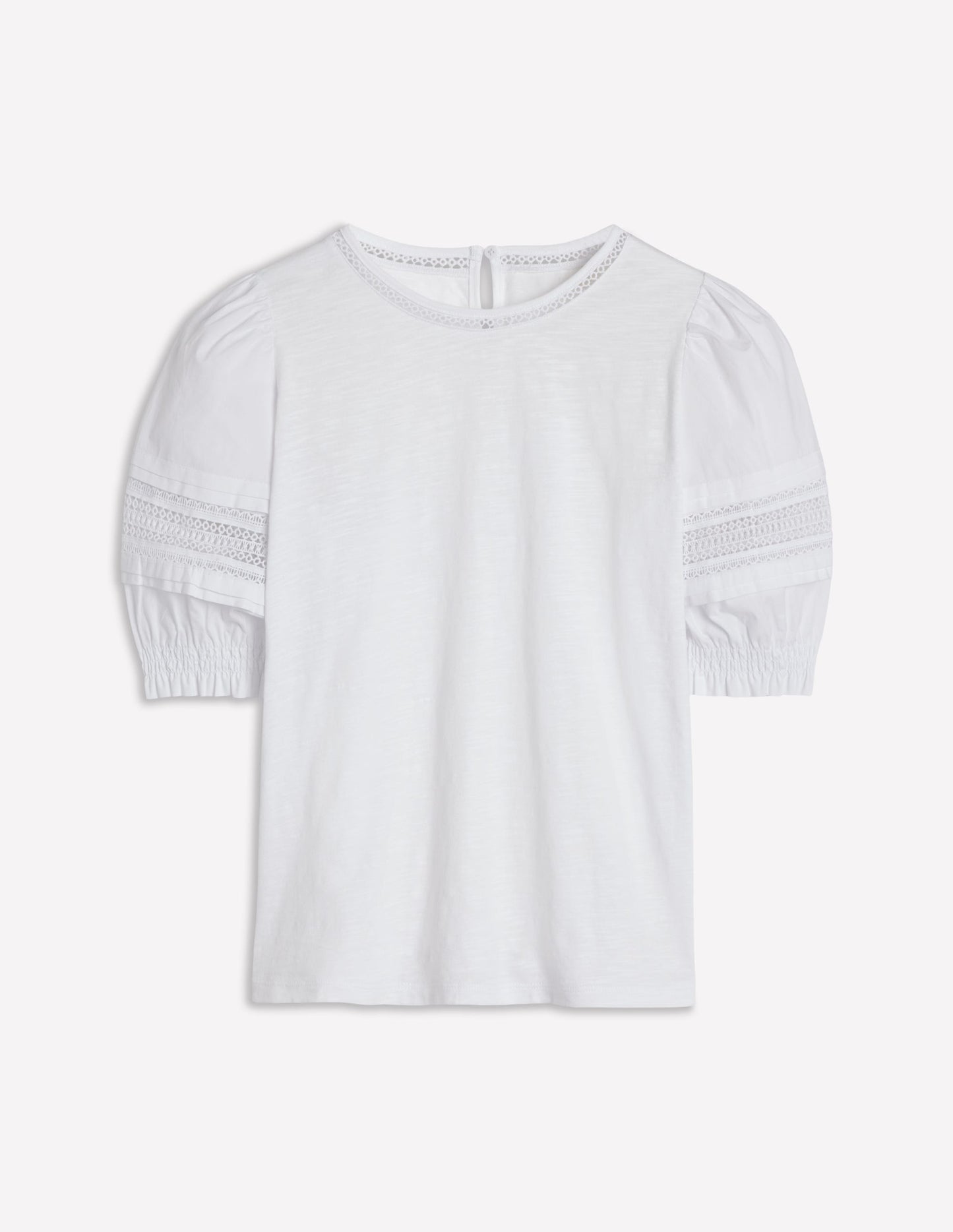 Boden Lottie Puff Sleeve Top - White