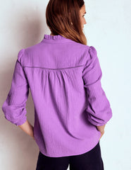 Boden Helena Double Cloth Top - Amethyst Purple