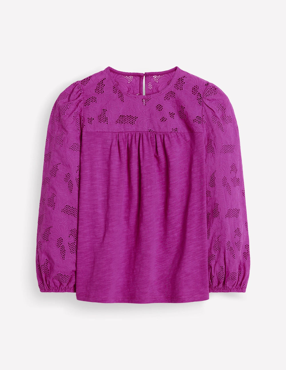 Boden May Broderie Top - Regal Purple