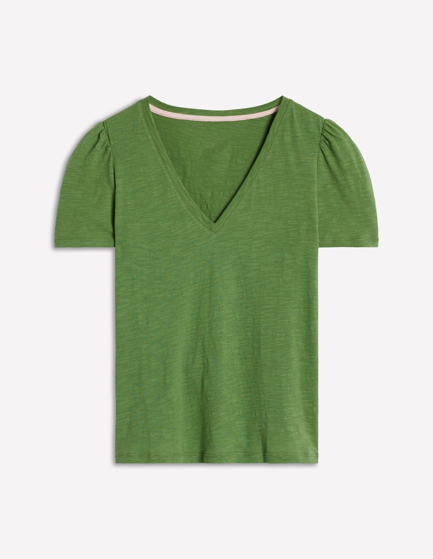 Boden Short Sleeve V Neck T-shirt - Safari Green