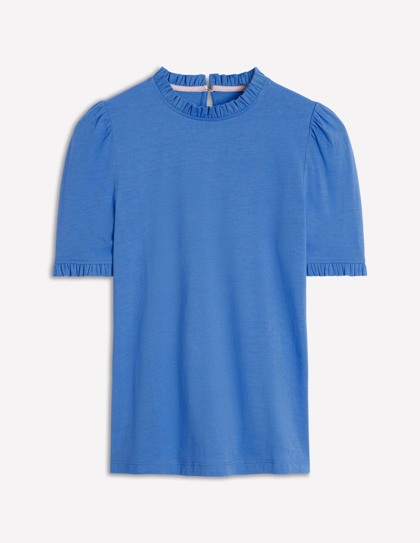 Boden Supersoft Frill Detail T-shirt - Meadow Spring