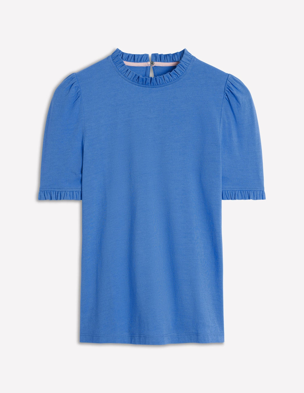 Boden Supersoft Frill Detail T-shirt - Meadow Spring