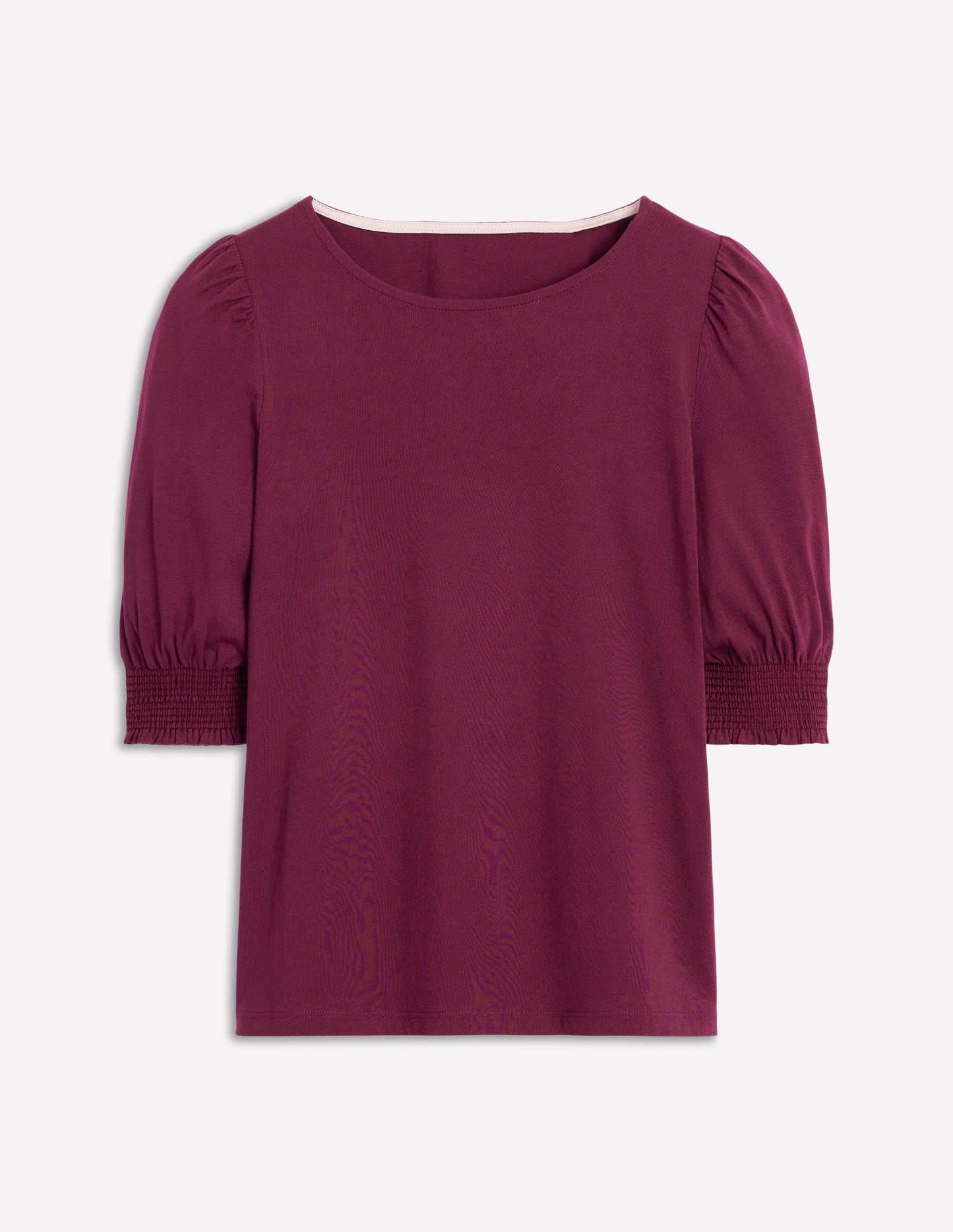 Boden Short Sleeve Smocked Cuff Top - Deep Wisteria