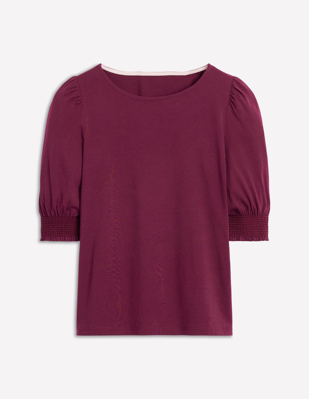 Boden Short Sleeve Smocked Cuff Top - Deep Wisteria