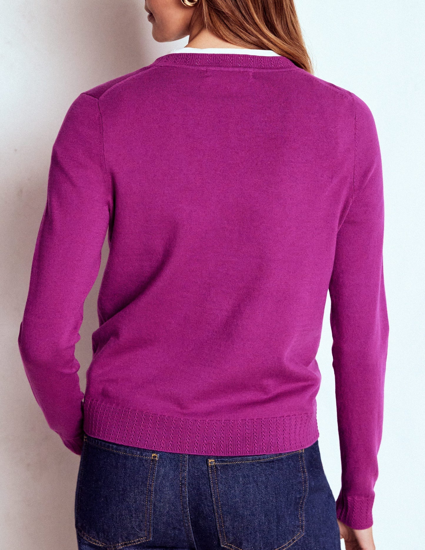 Boden Emilia Cotton Crew Sweater - Regal Purple