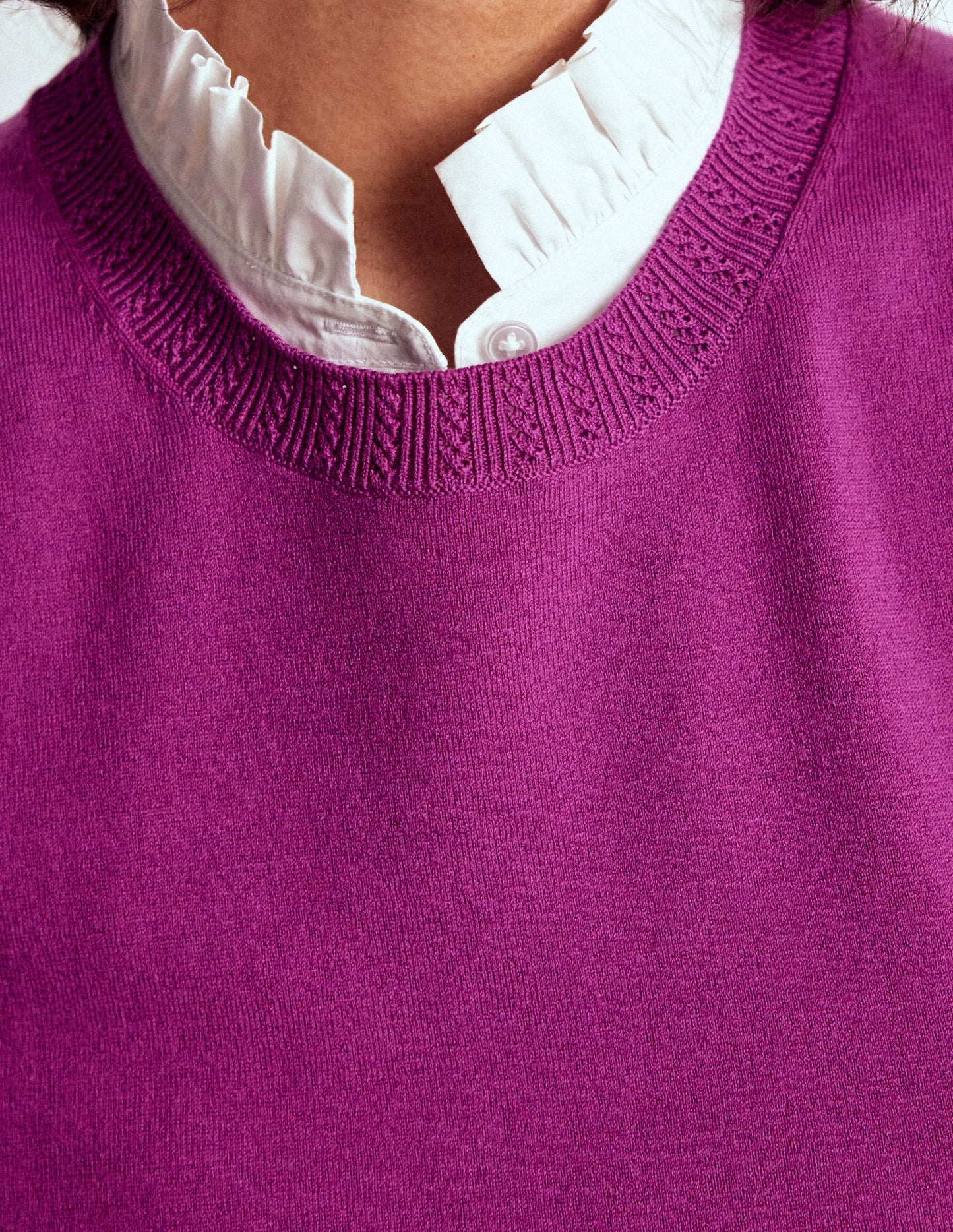 Boden Emilia Cotton Crew Neck Vest - Regal Purple