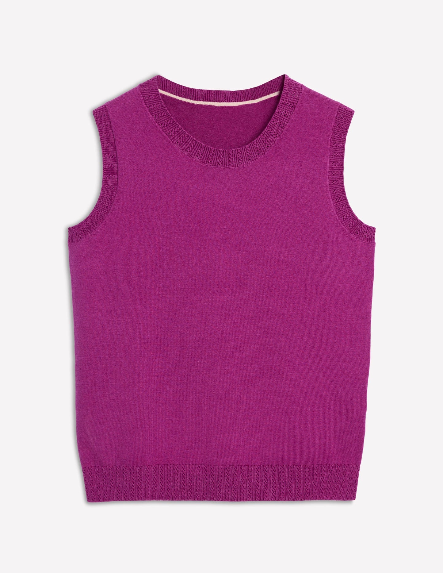 Boden Emilia Cotton Crew Neck Vest - Regal Purple