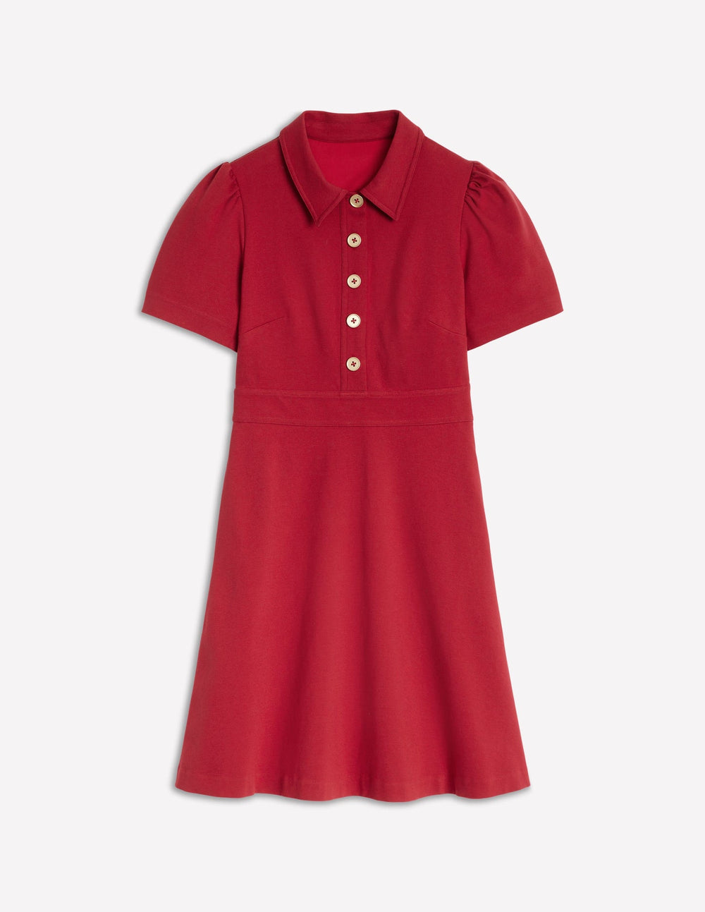 Boden Nicolette Ponte Shirt Dress - Crimson Red