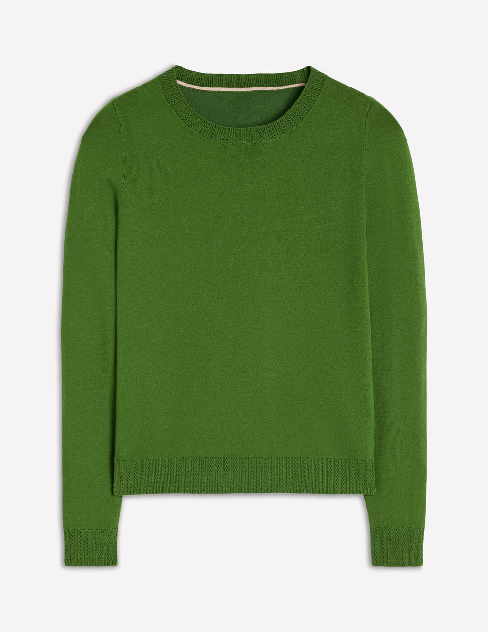 Boden Emilia Cotton Crew Sweater - Promenade Green
