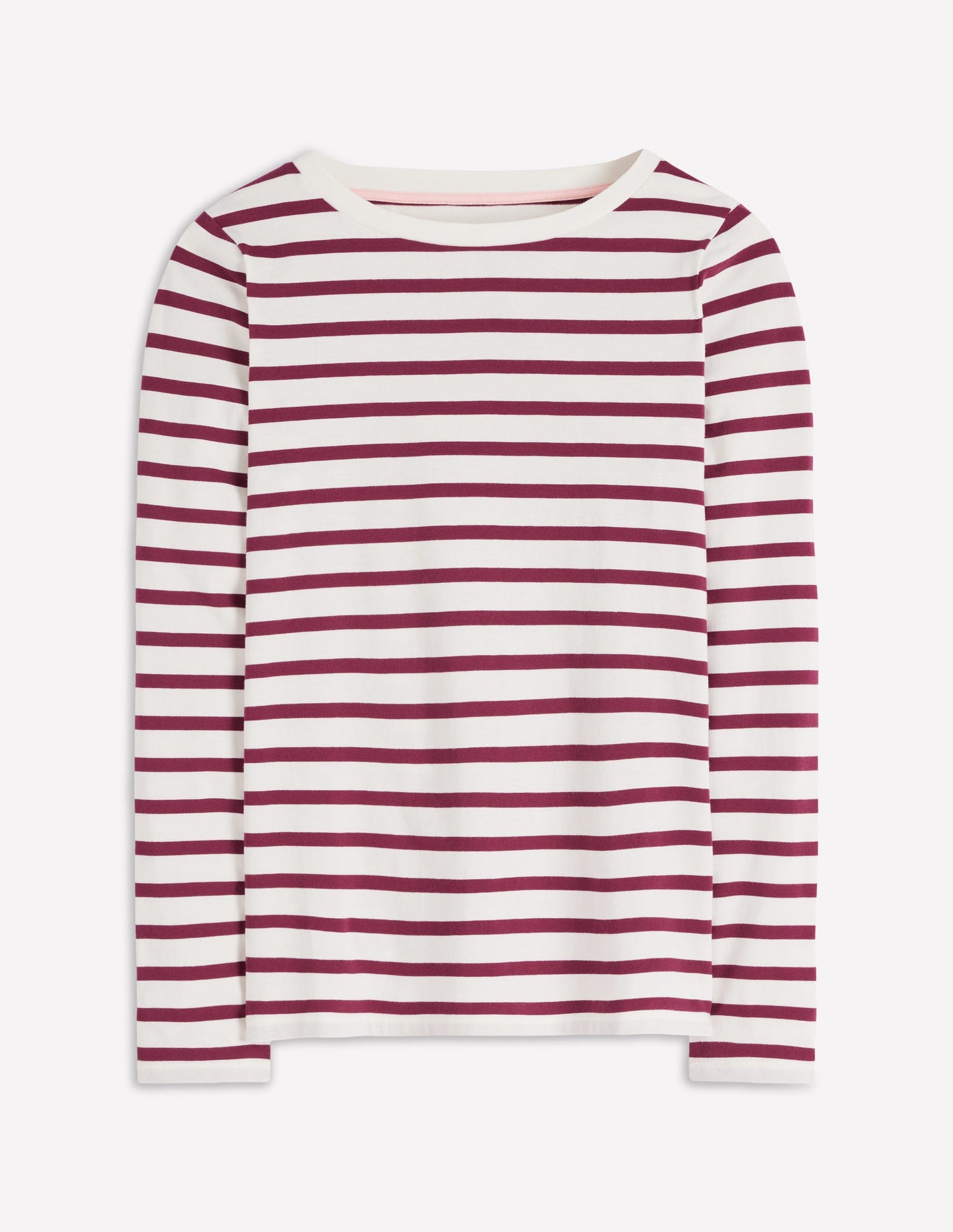 Boden Olivia Long Sleeve Breton - Deep Wisteria Stripe