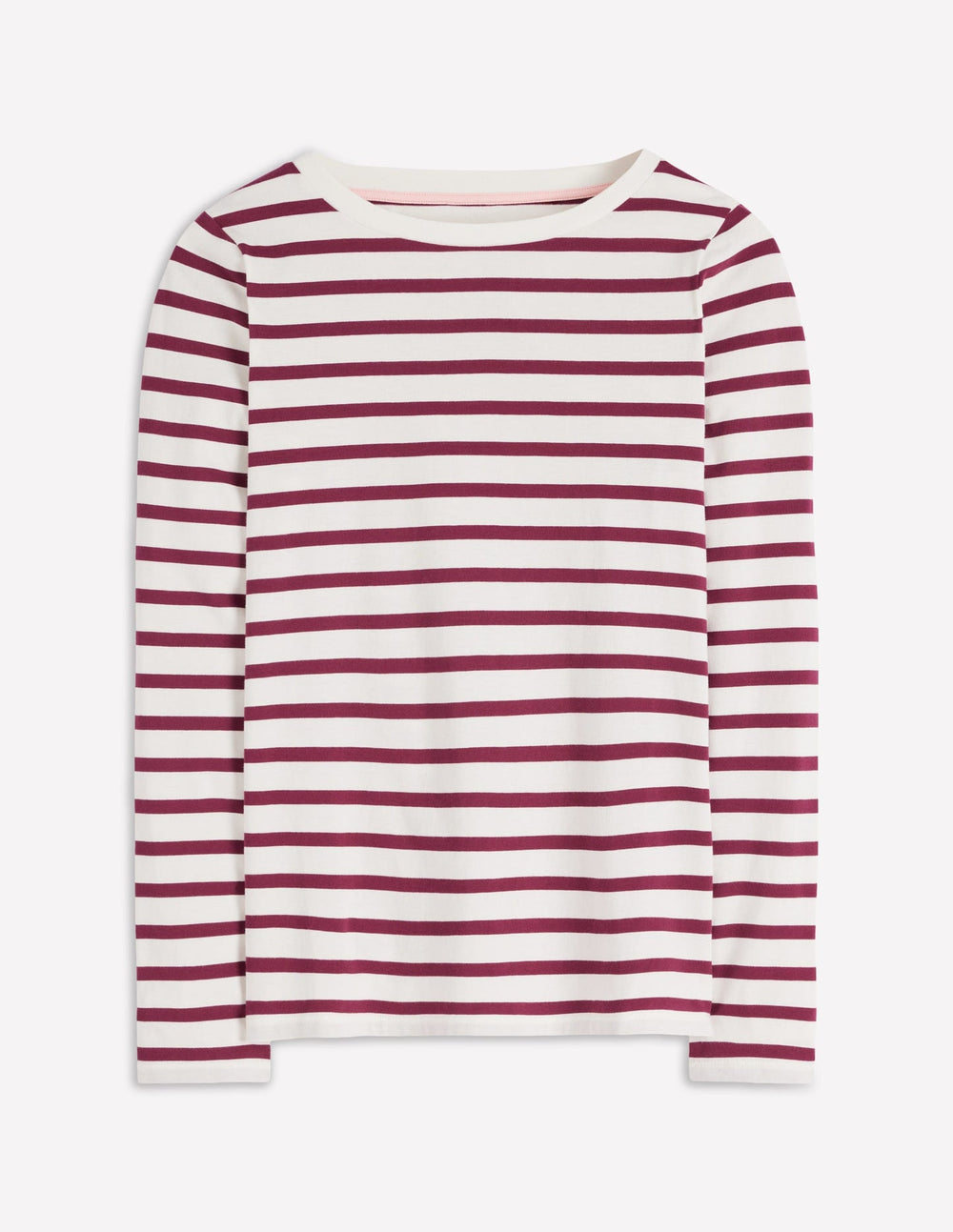 Boden Olivia Long Sleeve Breton - Deep Wisteria Stripe