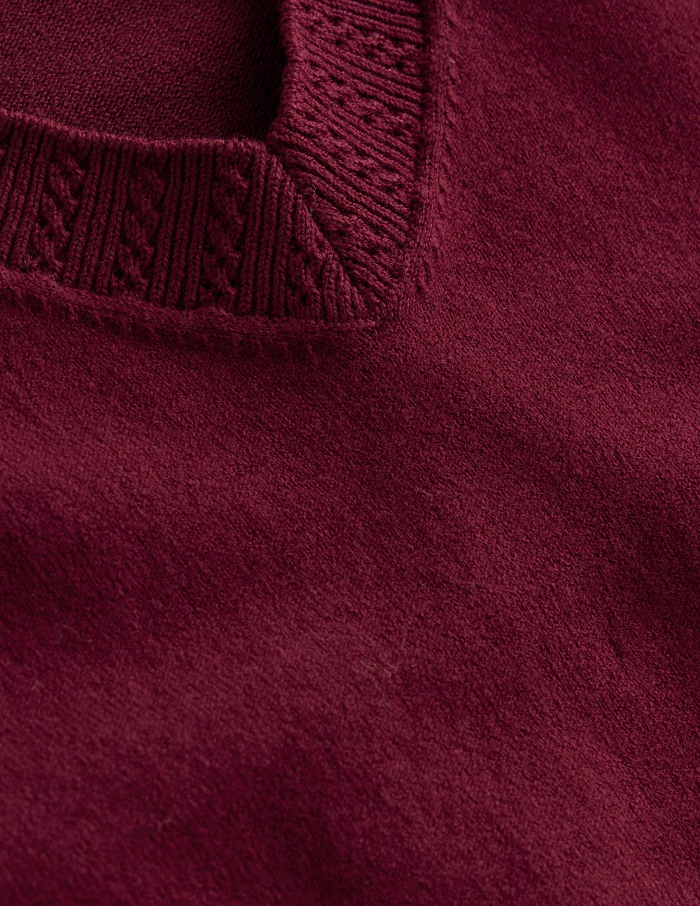 Boden Emilia Cotton V Neck Sweater - Deep Wisteria