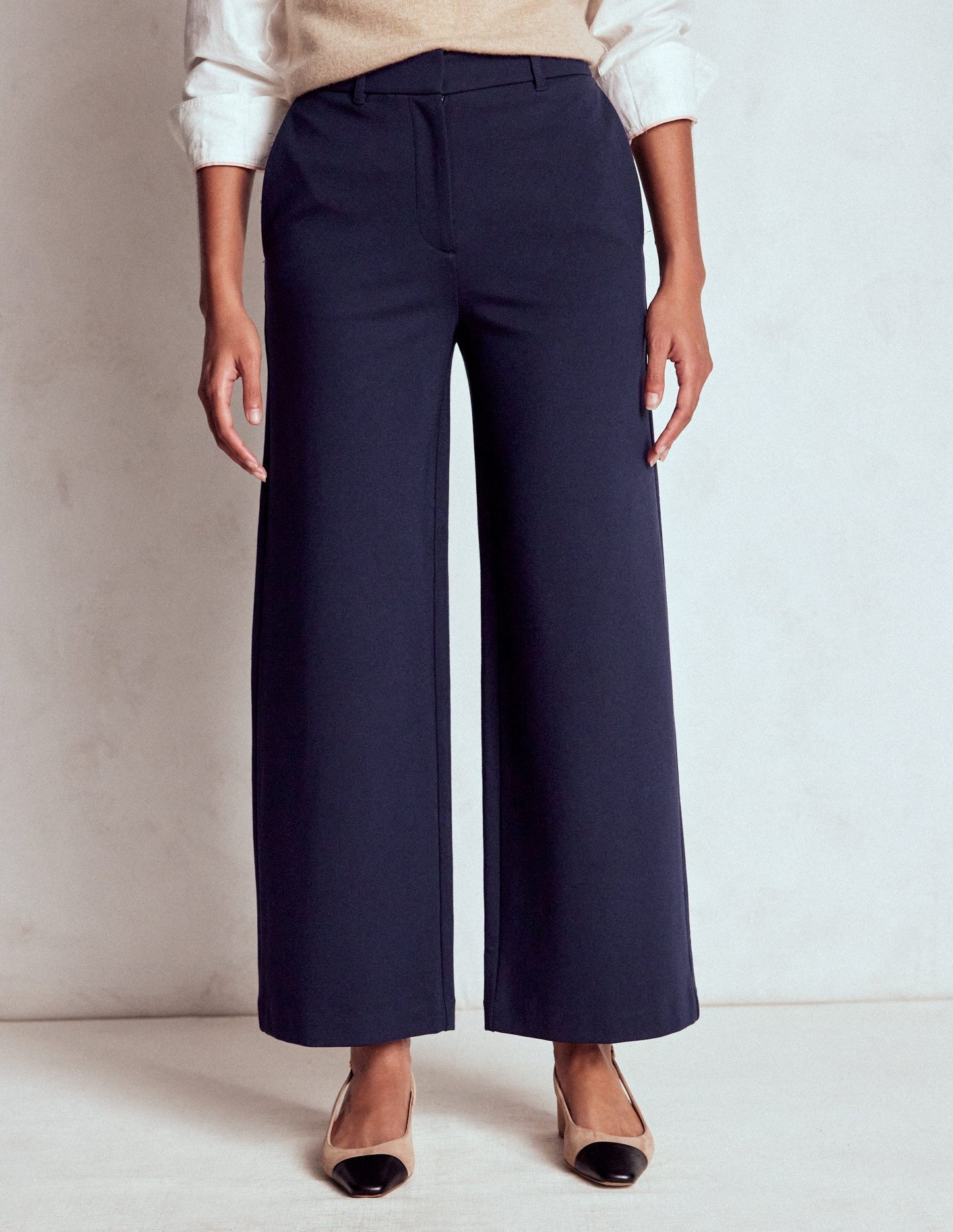 Boden Belgravia Ponte Crop Pants - Navy