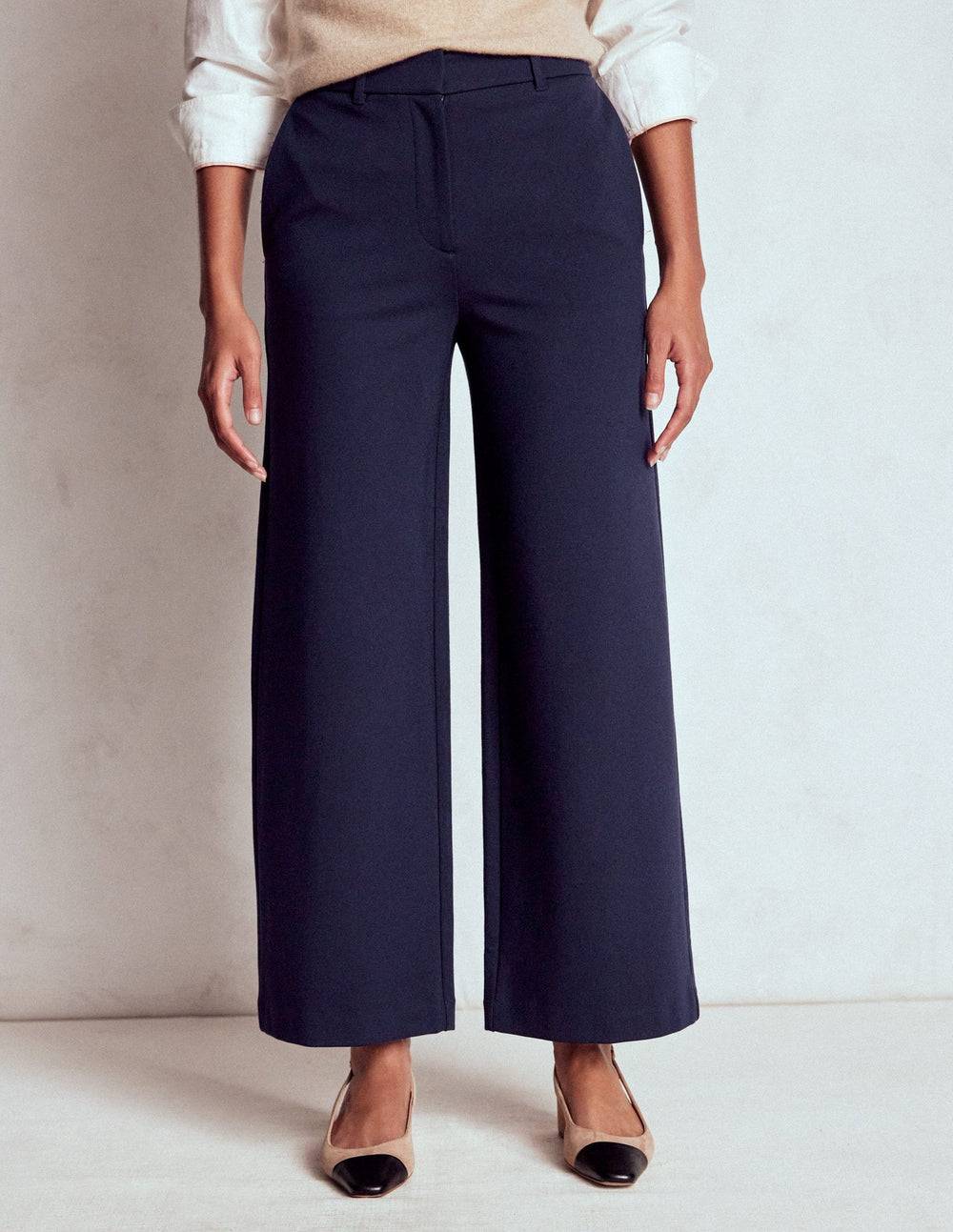 Boden Belgravia Ponte Crop Pants - Navy