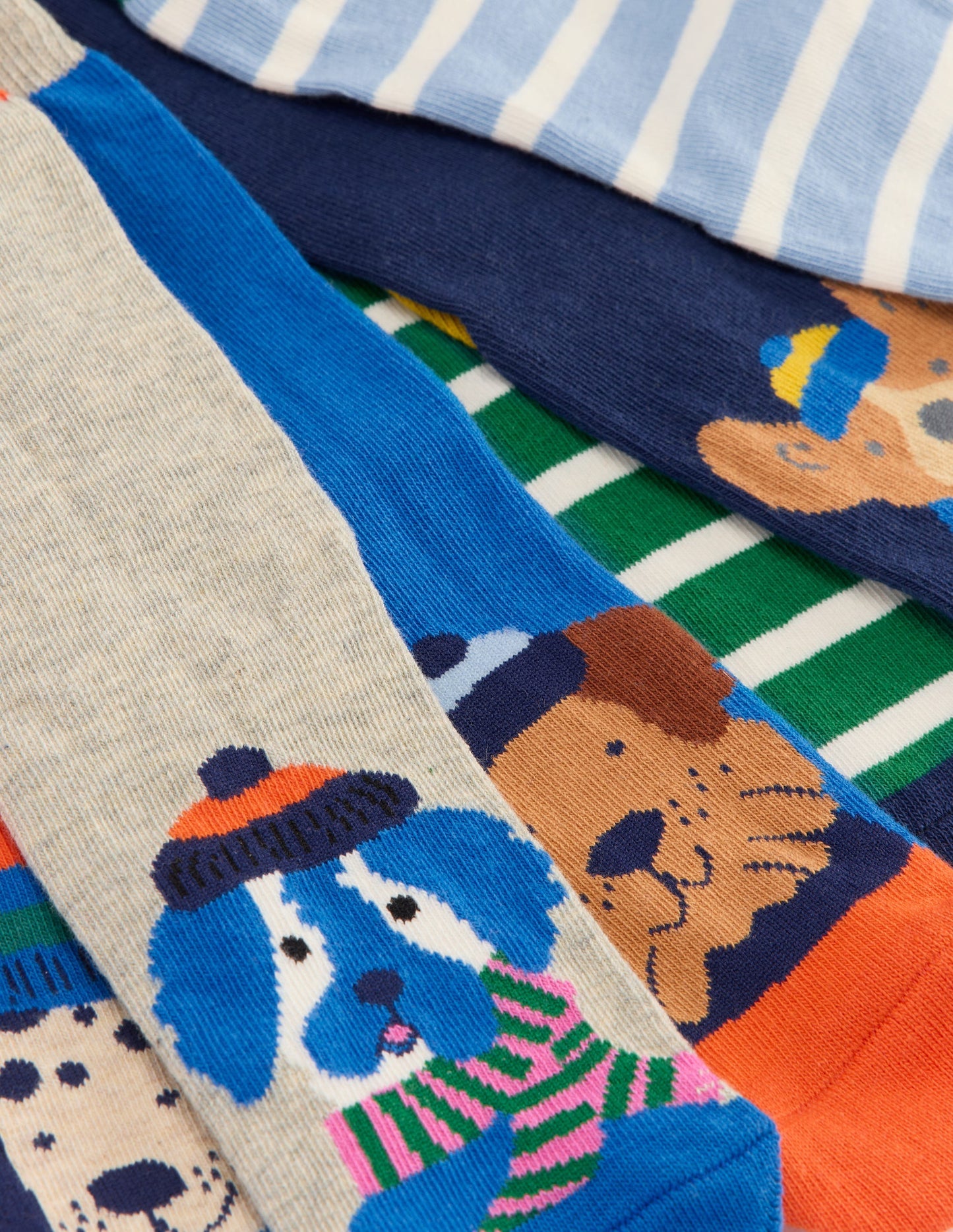 Boden Socks 7 Pack - Dog Stripe