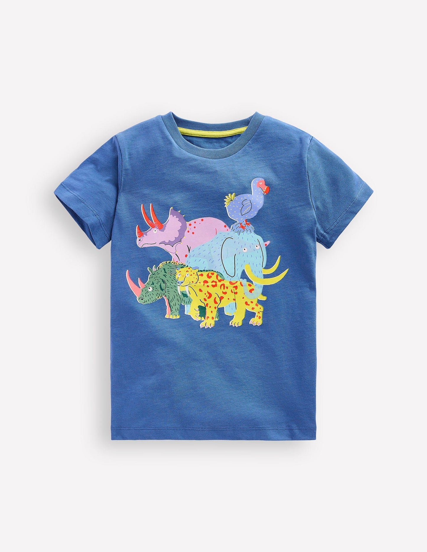 Boden Short Sleeve Riso T-shirt - Delft Extinct Animals