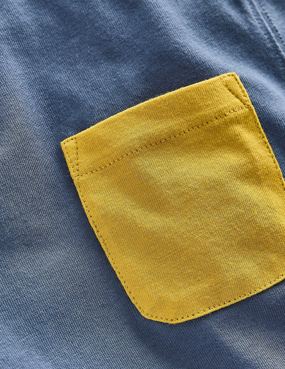 Boden Colour Block T-shirt - Robot Blue/ Canary Yellow