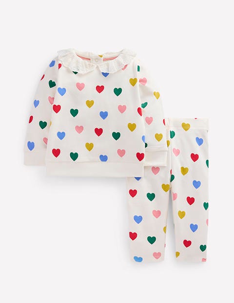 Boden Sweatshirt Play Set - Multi hearts