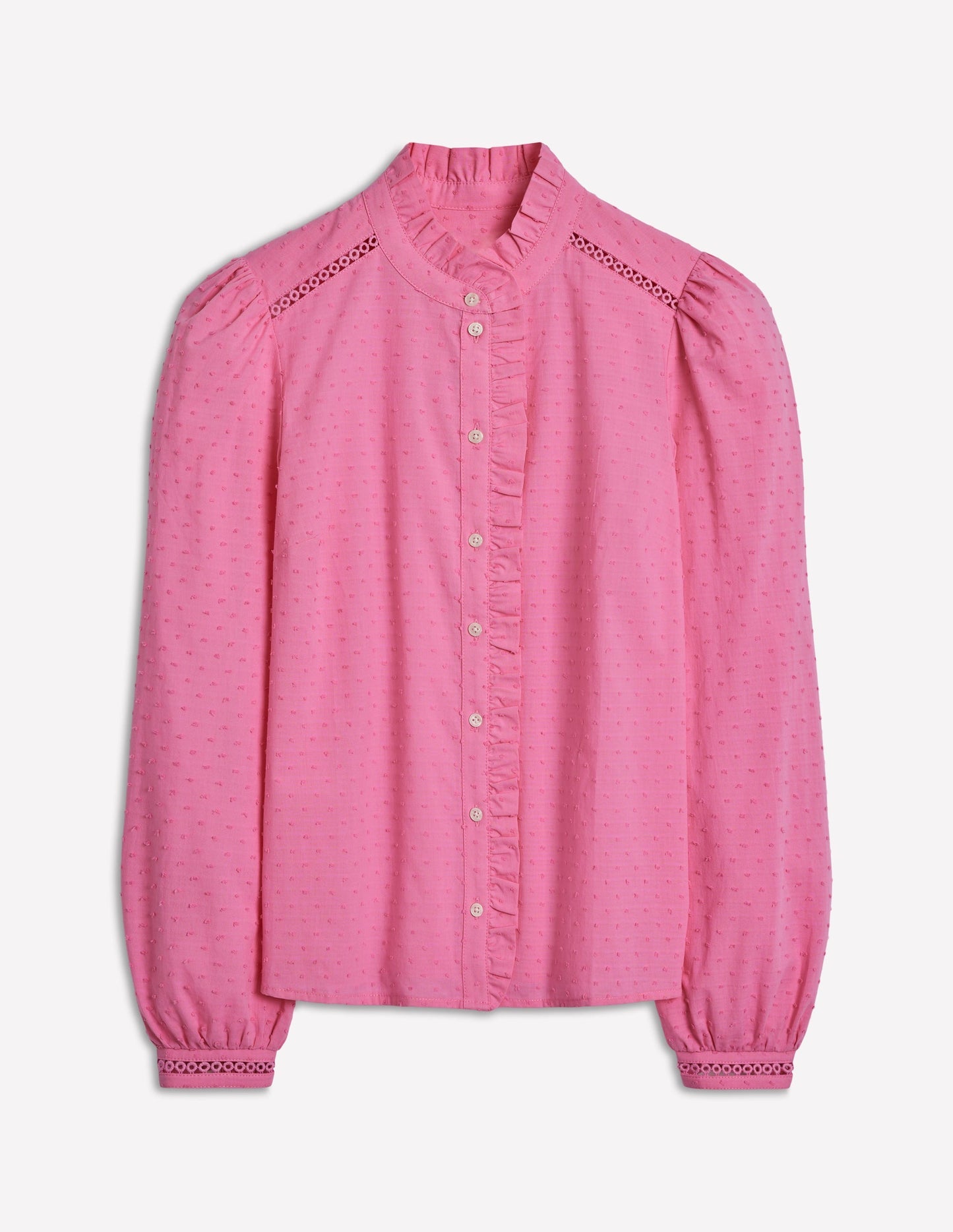 Boden Helena Cotton Dobby Top - Rose Bloom