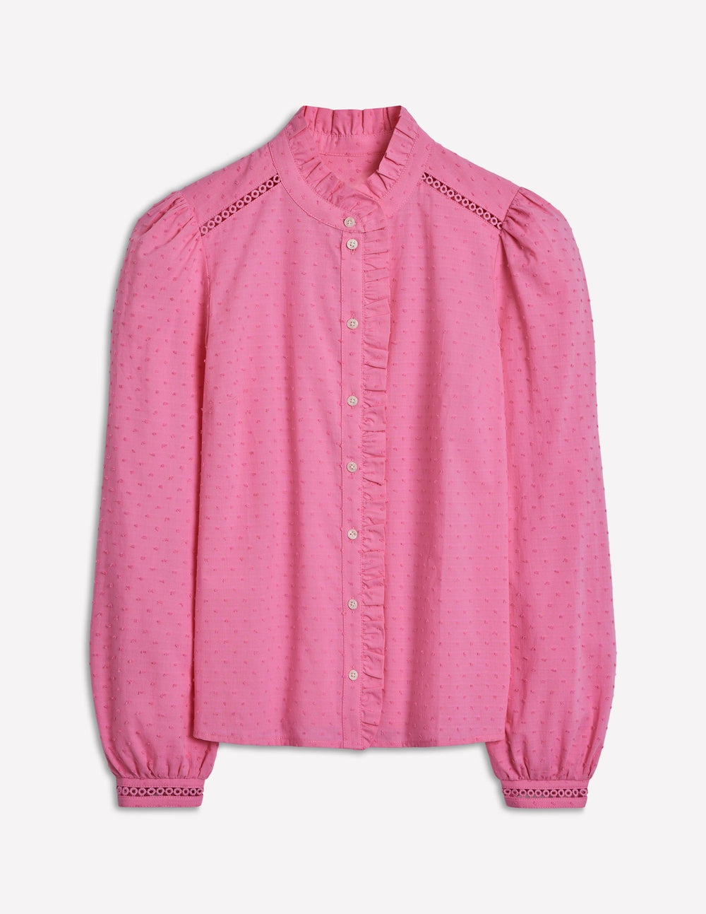 Boden Helena Cotton Dobby Top - Rose Bloom