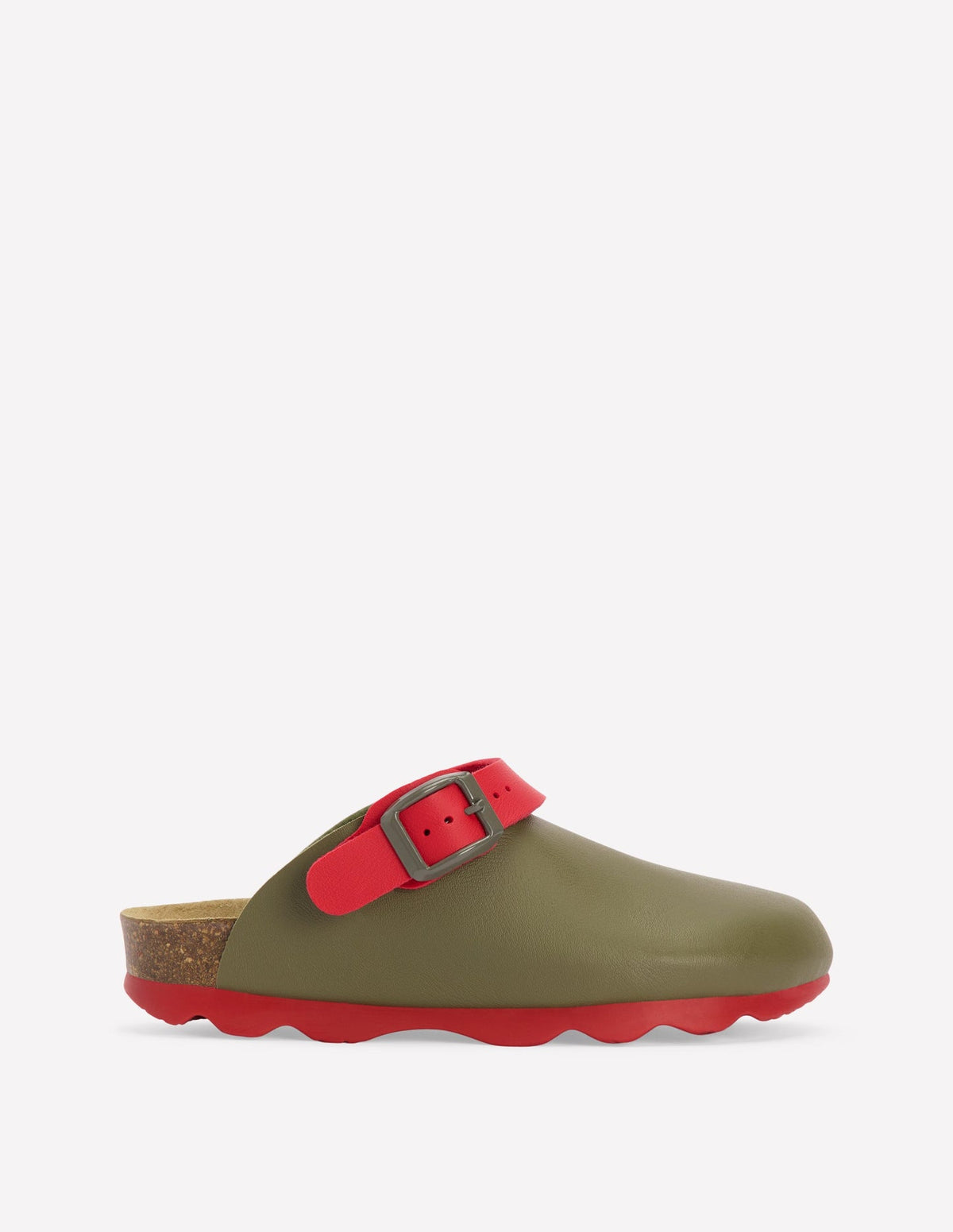 Boden Colourblock Clogs - Bottle Green